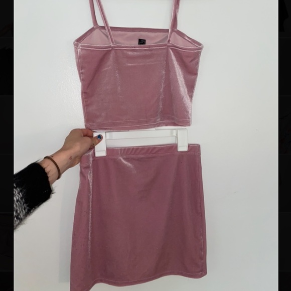 Pink Velvet Forever 21 Two Piece - Picture 2 of 2